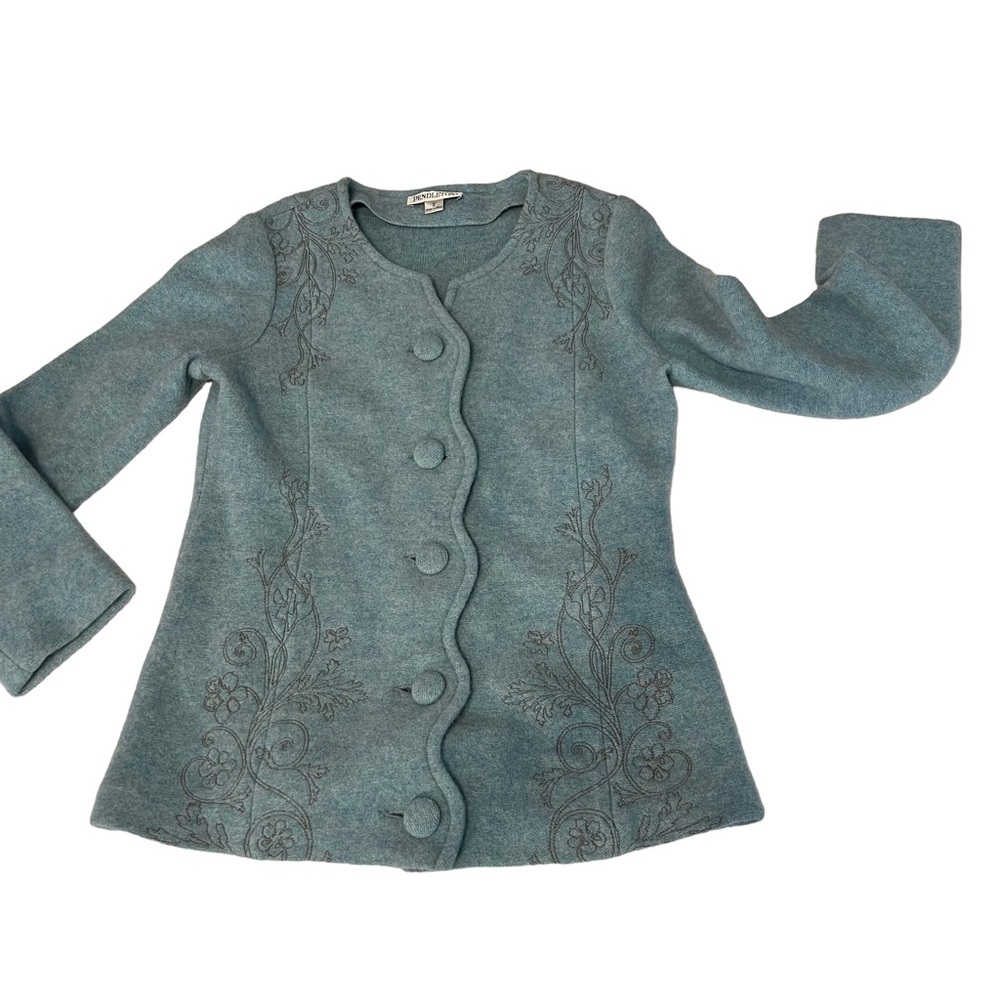 Pendleton Women’s Vintage Blue Lambswool Cardigan Jacket Sweater Wool